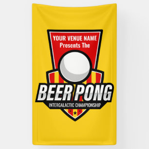 Personalisieren Sie dieses Beer Pong Logo Banner