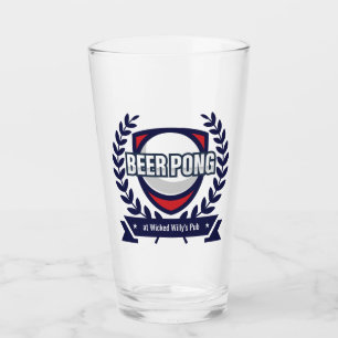 Personalisieren Sie dieses Beer Pong Logo Glas