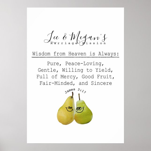 Personalisieren Sie dieses Kunstheiratsgebet der S Poster (Vorne)