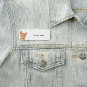 Personalisieren Sie dieses Niedliche Orange Tabby  Namensschild