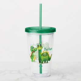 Personalisieren Sie Dino Acrylic Tumbler Acryltrinkbecher