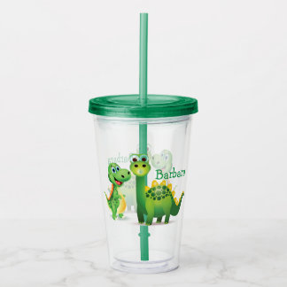Personalisieren Sie Dino Acrylic Tumbler Acryltrinkbecher