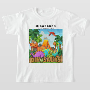 Personalisieren Sie Dinosaurier auf dem Vulkanweg T-Shirt