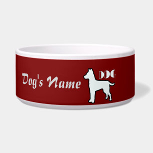 Personalisieren Sie DOG Logo Dk Red Large Dog Napf