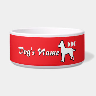 Personalisieren Sie DOG Logo Red Large Dog Napf