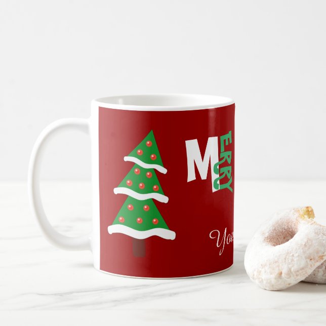 Personalisieren Sie ein edles Weihnachtsfest für S Kaffeetasse (Mit Donut)
