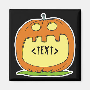Personalisieren Sie einen Jack-O-Lantern, <TEXT> Magnet