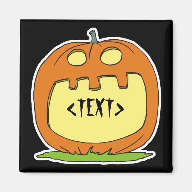 Personalisieren Sie einen Jack-O-Lantern, <TEXT> Magnet (Vorne)