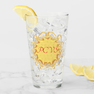 Personalisieren Sie einen schönen Medallion Glass Glas