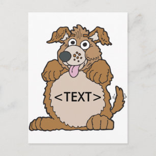 Personalisieren Sie einen Welpen, <TEXT> Postkarte