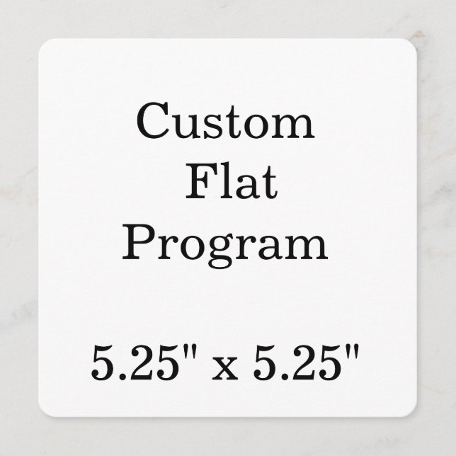 personalisieren Sie einfache custom5.25" x 5.25' r Programm (Vorderseite)