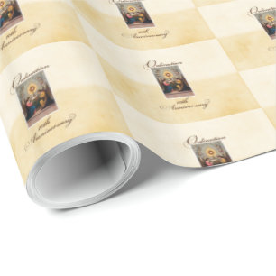Personalisieren Sie Engel zum 10. Ordinationsjubil Geschenkpapier