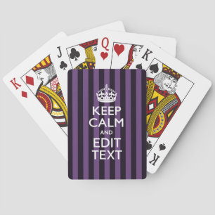 Personalisieren Sie es Bleiben Sie ruhig Ihr Text Spielkarten