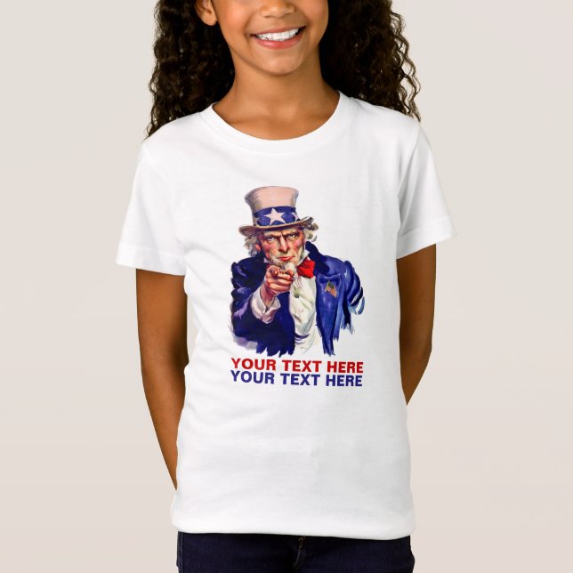 Personalisieren Sie es Onkel Sam T-Shirt (Vorderseite)