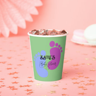 Personalisieren Sie es Unisex Baby Feet Flat Icon Pappbecher