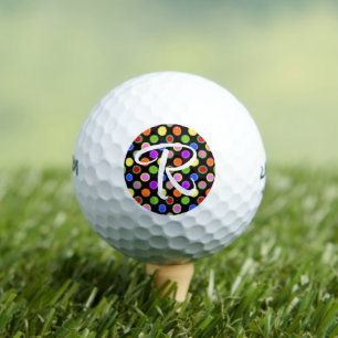 Personalisieren Sie farbenfrohe Bonbons Polka Dots Golfball