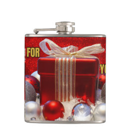 Personalisieren Sie festliche Weihnachtsflasche mi Flachmann