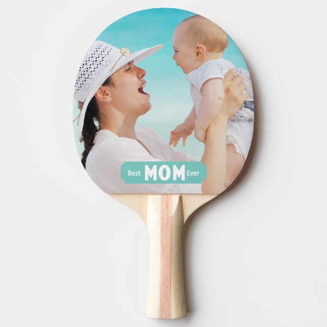 Personalisieren Sie Foto als beste Mama je | Mutte Tischtennis Schläger (Vorderseite)