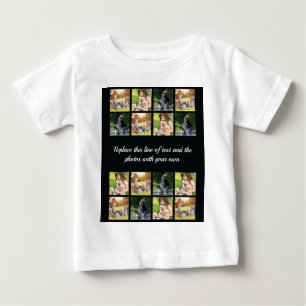 Personalisieren Sie Foto-Collage und Text-Baby-T - Baby T-shirt