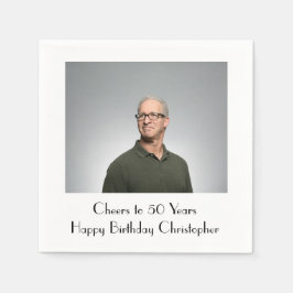 Personalisieren Sie Foto Geburtstagsparty für ihn  Serviette