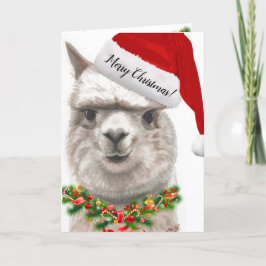 Personalisieren Sie FOTO Weihnachtskarte Alpaca Lä Feiertagskarte