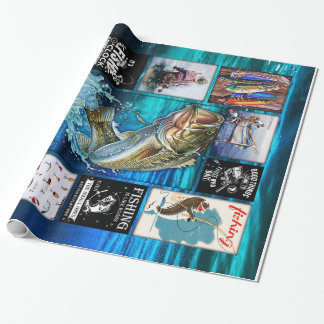 Personalisieren Sie Funny Fisherman's Fishing Love Geschenkpapier
