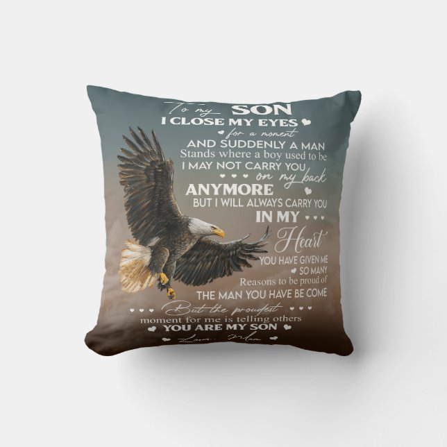 Personalisieren Sie für meinen Sohn von der Liebe  Kissen (Vorderseite)