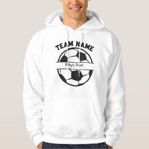 Personalisieren Sie Fußballspieler mit Namen und N Hoodie