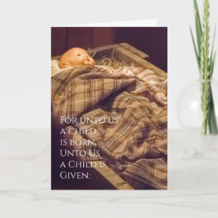 Personalisieren Sie Geborene Weihnachtskrippen für Karte