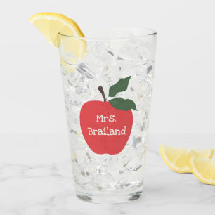 Personalisieren Sie Geschenk Apfel für Lehrer Glas