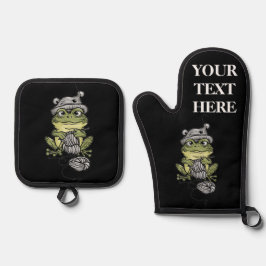 Personalisieren Sie Geschenke Niedlich Knitterfros Ofenhandschuh & Topflappen-Set