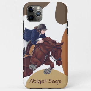 Personalisieren Sie Girl and Horse Jumping Abstrak Case-Mate iPhone Hülle