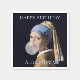 Personalisieren Sie Girl mit Perlmuttbläschen Serviette