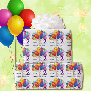 Personalisieren Sie glückliche Geburtstagskinder Geschenkpapier