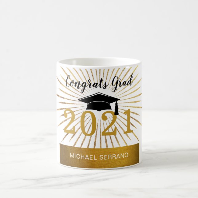 Personalisieren Sie Glückwunsch der Grand Gold Foi Kaffeetasse (Mittel)
