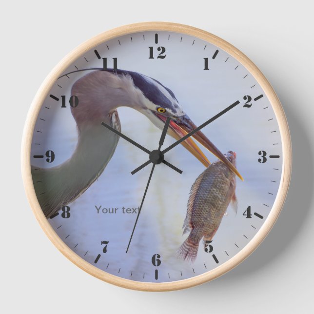 Personalisieren Sie Great Blue Hheron mit einem Fi Uhr (Vorderseite)