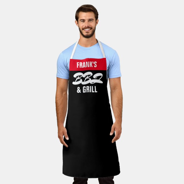 Personalisieren Sie GRILLEN & Grill Individuelle N Schürze (Getragen)