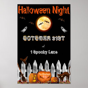 Personalisieren Sie Halloween Spooky Porch Doster Poster