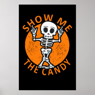 Personalisieren Sie Halloween Zeige mir das Candy  Poster