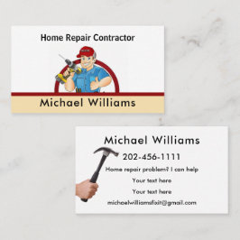 Personalisieren Sie Handyman Zuhause Repair Lese Visitenkarte