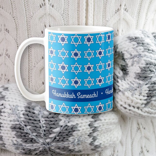 Personalisieren Sie Happy Hanukkah Grußveranstaltu Kaffeetasse (Von Creator hochgeladen)
