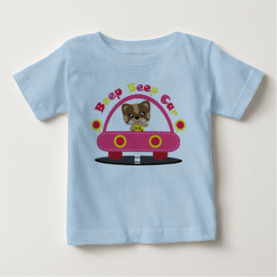 Personalisieren Sie Helle Scheinwerfer Piep Piep A Baby T-shirt