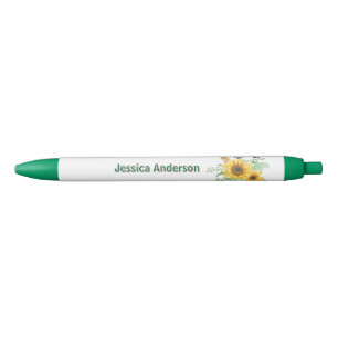 Personalisieren Sie Hello The Spring Sonnenblume Kugelschreiber