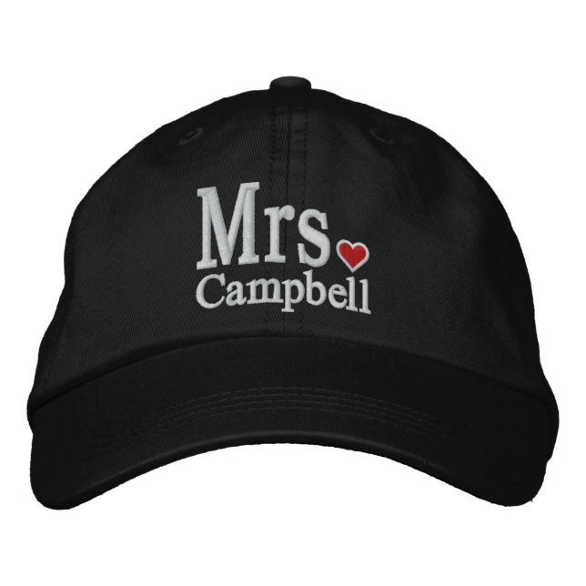 Personalisieren Sie Herrn & Frau Embroidery bestic Bestickte Baseballkappe (Vorderseite)