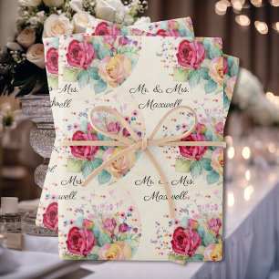 Personalisieren Sie Hochzeit 3 Redewendungen Ihre  Geschenkpapier Set