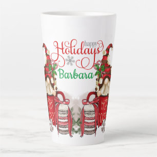 Personalisieren Sie Hot Coco Holiday Gnomes Latte  Milchtasse