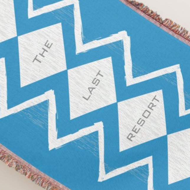 Personalisieren Sie Ihr Beach House Aqua Gray Zig  Decke (Von Creator hochgeladen)