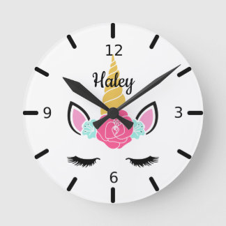 Personalisieren Sie Ihr eigenes Blumengeschirr Runde Wanduhr