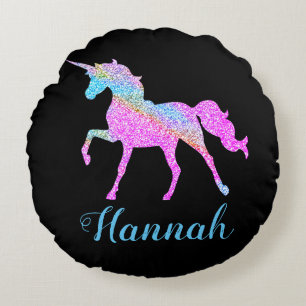 Personalisieren Sie Ihr eigenes Einhorn-Kissen Rundes Kissen