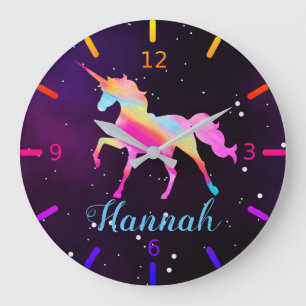 Personalisieren Sie Ihr eigenes farbenfrohes Einho Große Wanduhr